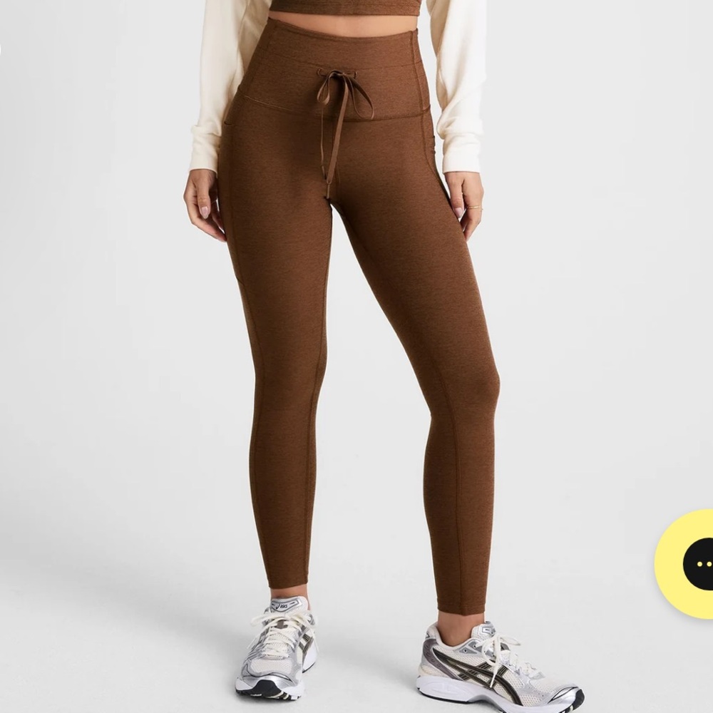 Spacedye Go Pocket Midi Legging - Bold Mocha Heather